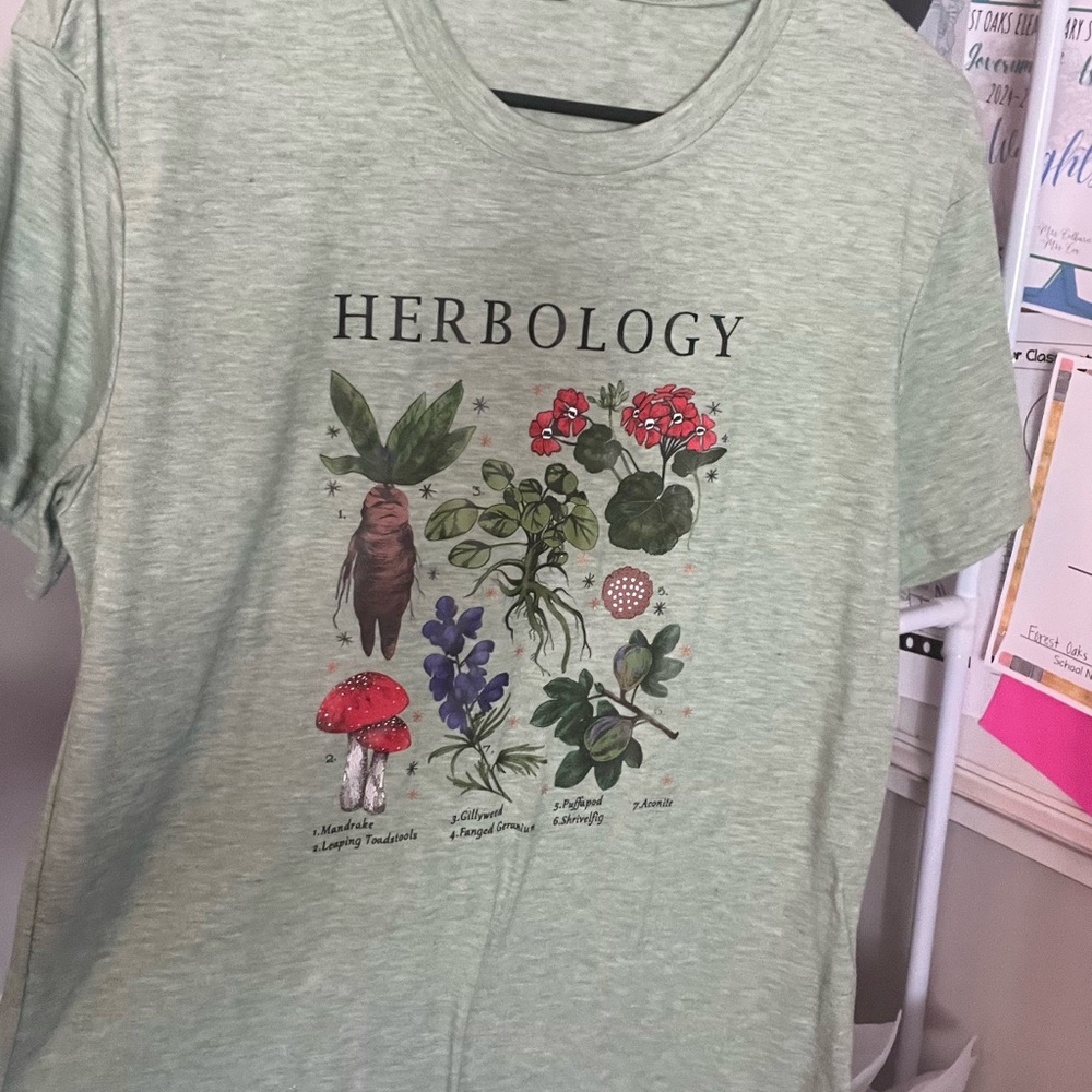 Harry Potter Green Herbology Graphic T-Shirt